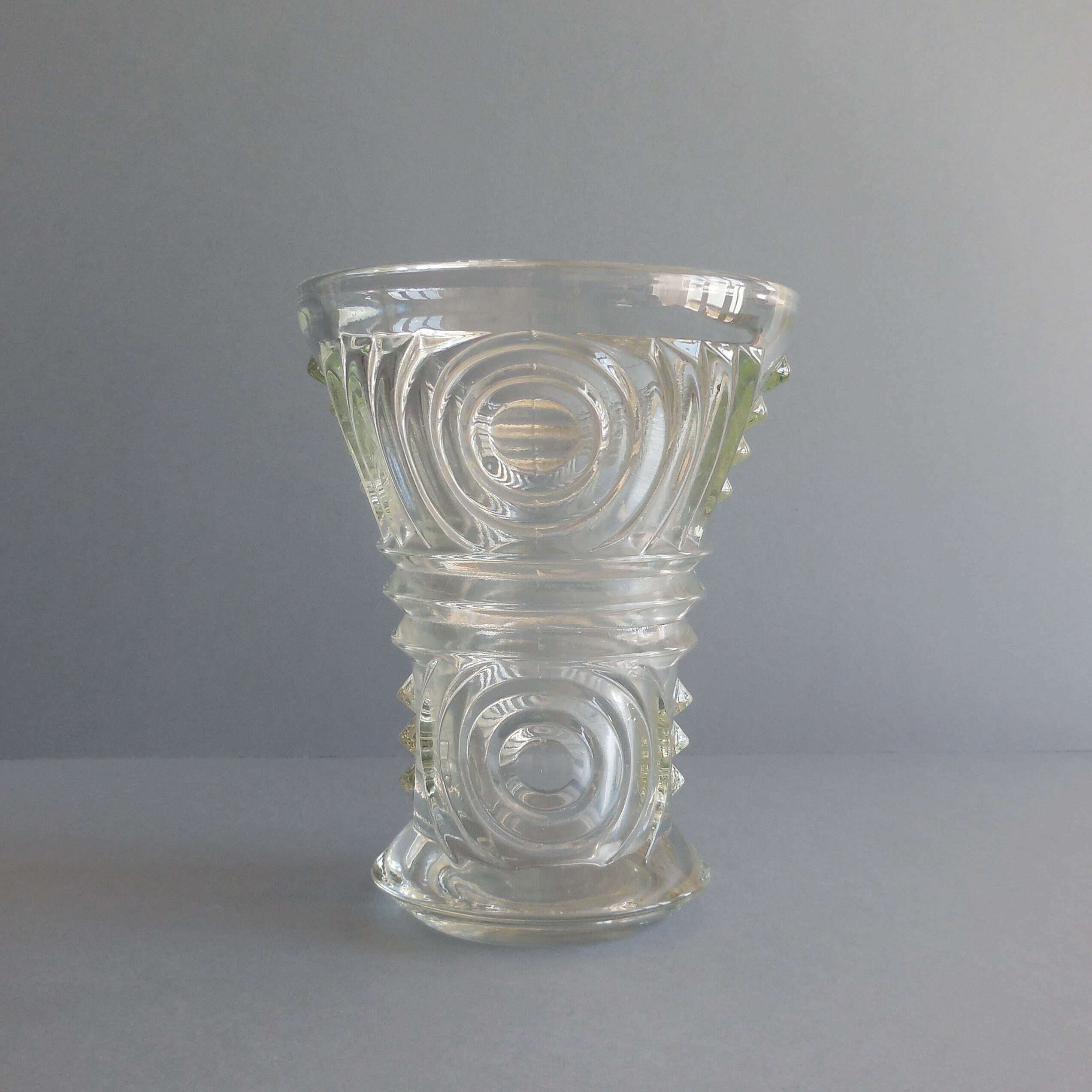 Vase Vintage en Verre Trempé - Années 50-60