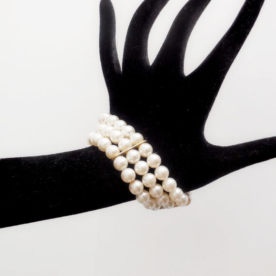 Bracelet vintage perles fantaisie - Années 80-90 - image 2