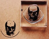 Human Skull Stamp - Human Skull Rubber Stamp - Skull Stamp - Skull Rubber Stamp