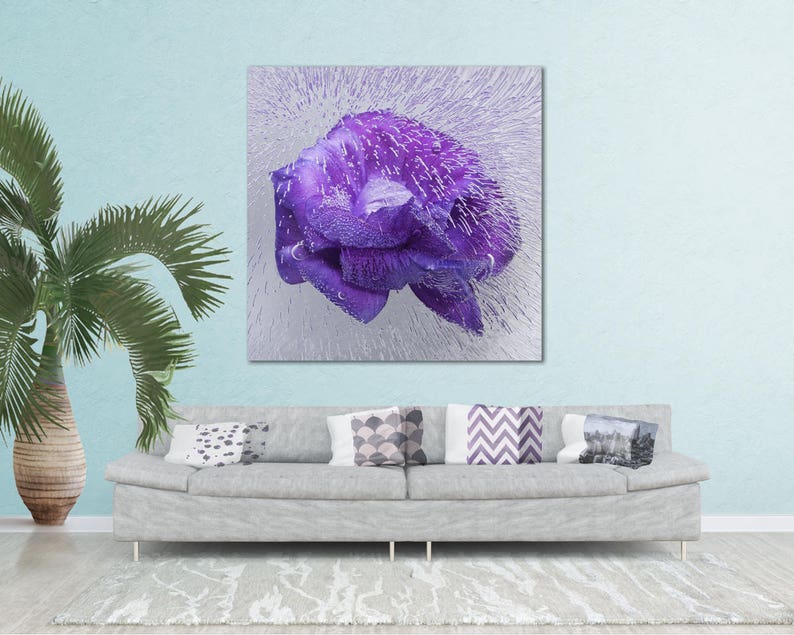 Oversized Square Wall Art Print Floral Photography Botanical Etsy