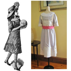 Digital Pattern~ 1911 Girl&#39;s Edwardian Titanic Dress (10-12yrs)~PDF to Print at Home (Pattern #1911-C-001)