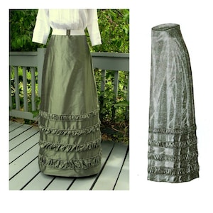 Digital Sewing Pattern ~ Lovely 1912 Edwardian/Titanic era Taffeta Skirt - PDF format to Print at Home - Szs SM to XL incl&#39;d (#1912-A-002)