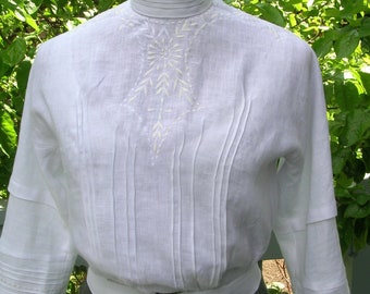 1912 Blouse PDF Sewing Pattern: Size Large & XL with Embroidery Incl'd (#1912-A-001)