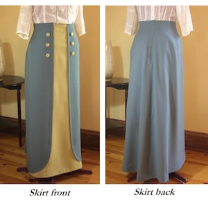 Digital Sewing Pattern Multi-Sz ~ 1912 Edwardian/Titanic &#39;Tulip&#39; Skirt ~ PDF to Print at Home - 5 Sizes included (Pattern#1910-A-010)