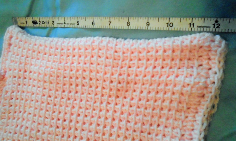 Child Toddler Tunisian Crochet Snowflake Granny Square Pocket PONCHO Pink Snowflake