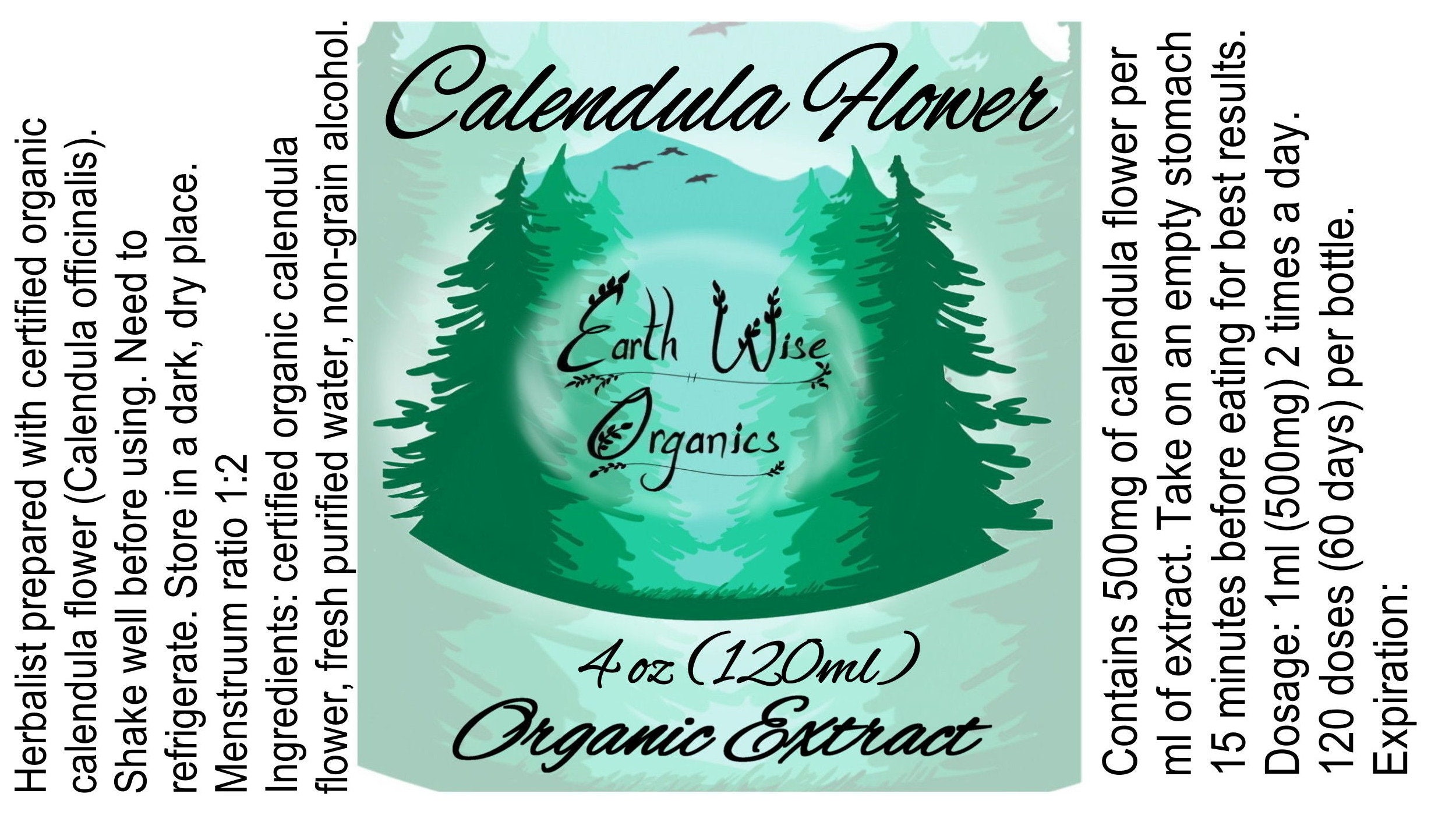 Organic Calendula Flower, Calendula officinalis