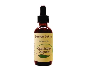 Lemon Balm Tincture Extract Herbalist Prepared From Certified Organic Herbs
