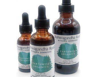 Ashwagandha Root Herbal Extract Tincture • Handmade from Organic Herbs • NC Crafted