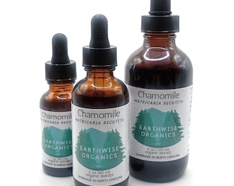 Small Batch Chamomile Flower Tincture • Handcrafted Organic Herbs • Made in NC
