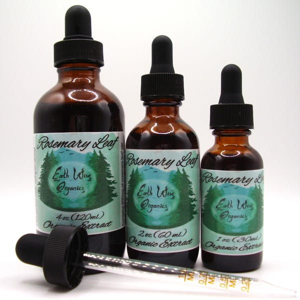 Rosemary Tincture • From Certified Organic Herbs • Small Batch • Plant-Based