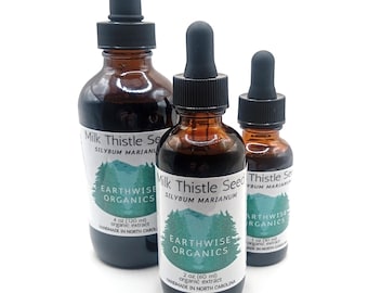 Milk Thistle Tincture • From Certified Organic Herbs • Handmade in Our NC Home Workshop