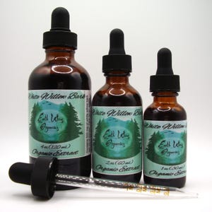 White Willow Bark Tincture • From Certified Organic Herbs • Small Batch • Plant-Based