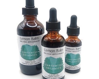 Organic Lemon Balm Extract • Handcrafted Herbal Tincture • North Carolina Made