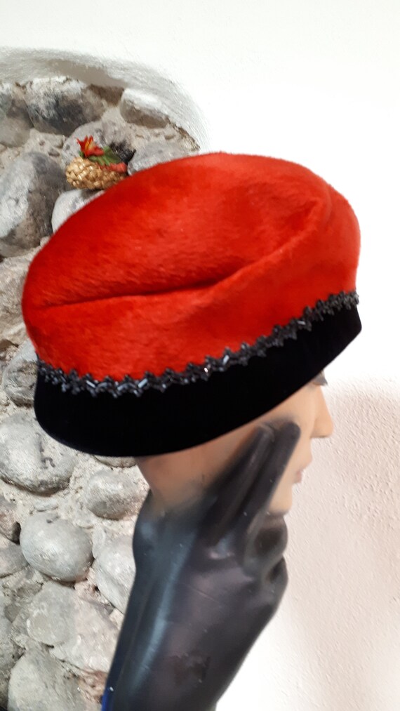 ELSA SCHIAPARELLI vintage hat, fifties, authentic