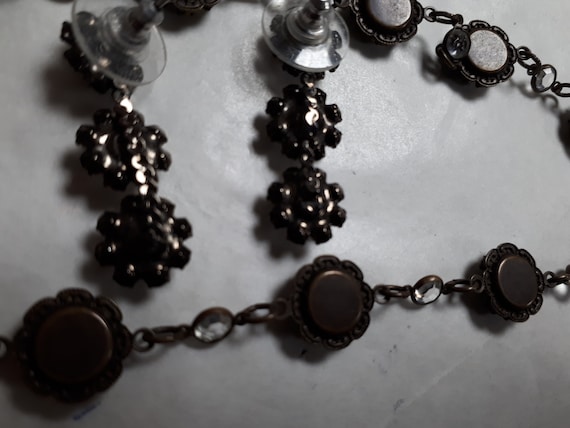 Vintage Kenny Ma San Francisco Elegant Bronze Tone Floral Crystal