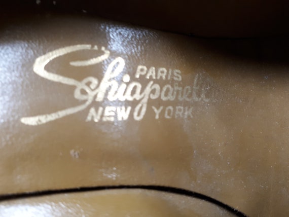 ELSA SCHIAPARELLI gold glitter shoes, seventies, … - image 3