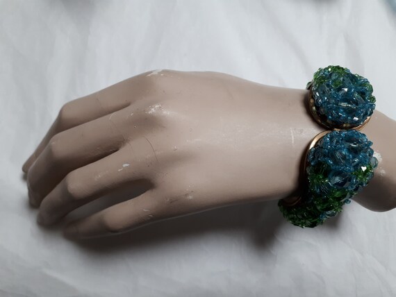 COPPOLA E TOPPO bracelet, green and aqua crystal,… - image 6