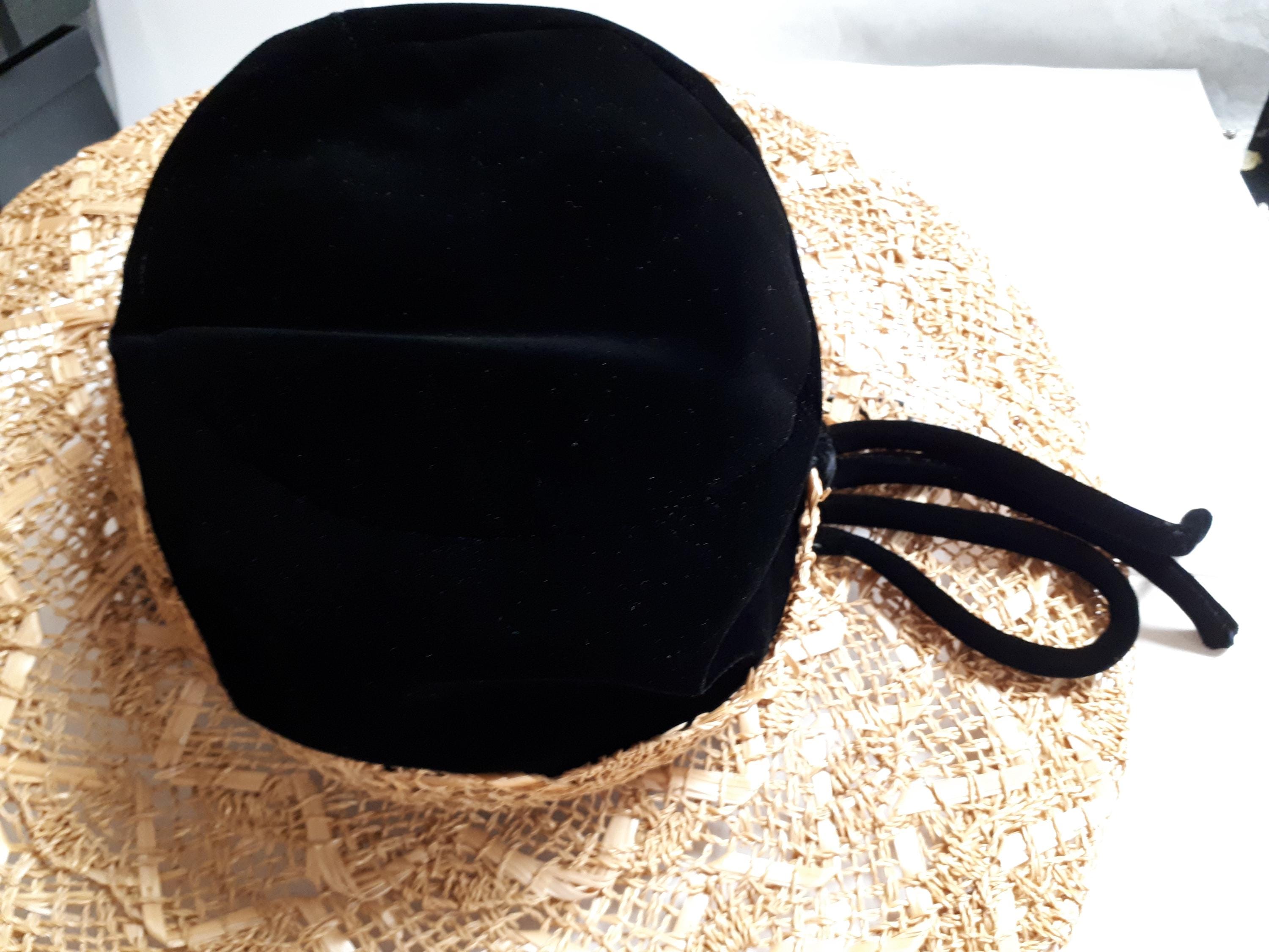 Vintage Hat By Schiaparelli  Black Wide-Brim Bow Sun Hat - Women\'s Accessories Schiaparelli Vintage Straw Fedora - Black Hats, Accessories  main image 4