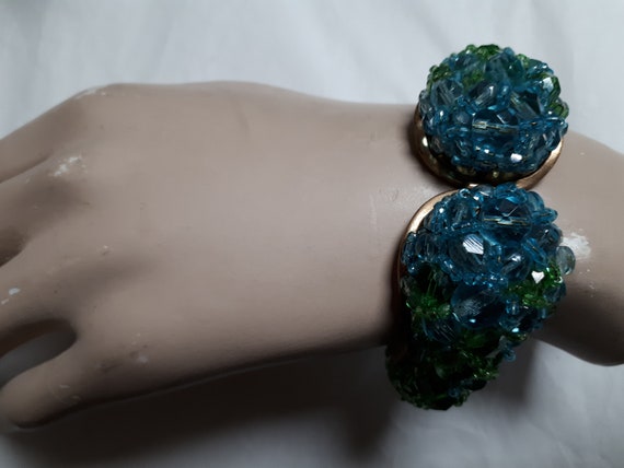 COPPOLA E TOPPO bracelet, green and aqua crystal,… - image 9