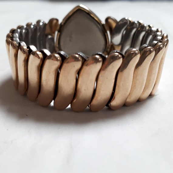 Girl's stretch bracelet, 10 K gold filled on stee… - image 5