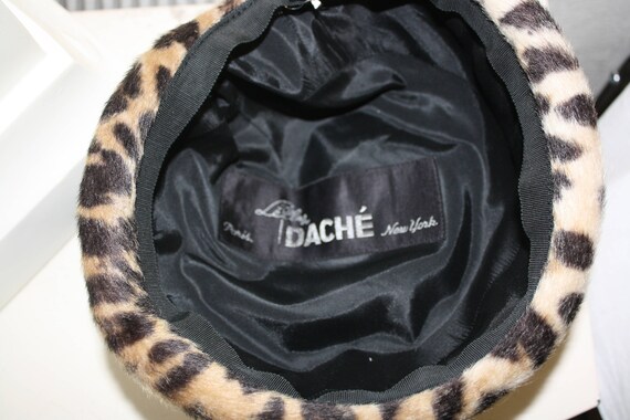 LILLY DACHÉ - Leopard Print Faux Fur Turbanesque Hat, Ca