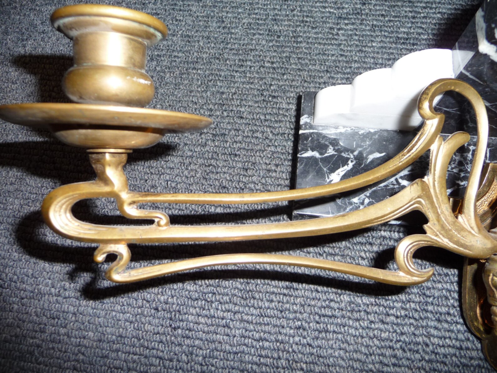 CANDLE Sconces for a Piano Solid Brass Art Nouveau Etsy