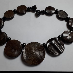 HORN necklace MARION GODART, haptic and raw, large pieces, screw clasp