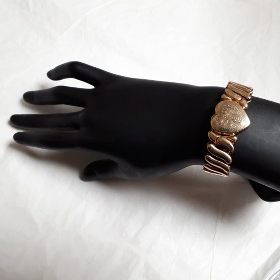 Girl's stretch bracelet, 10 K gold filled on stee… - image 7