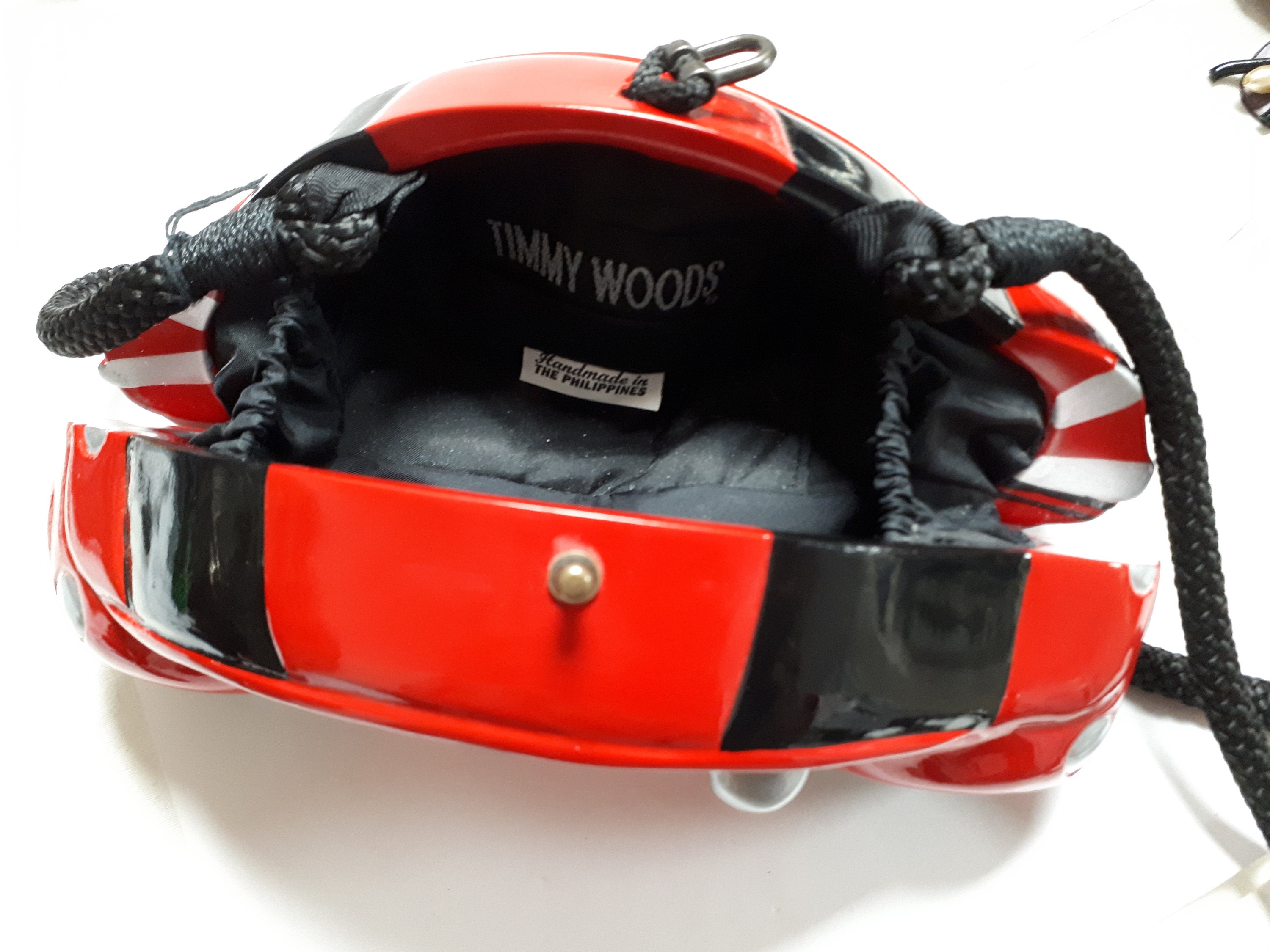 Timmy Woods BEETLE Vintage Bag, RARE, Beetle Auto, Red Black
