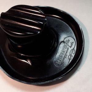 RESISTOL BAKELITE miniature cowboy hat, ashtray, black
