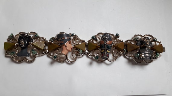 HOBÉ Egyptian Revival bracelet, unsigned, Neferti… - image 6