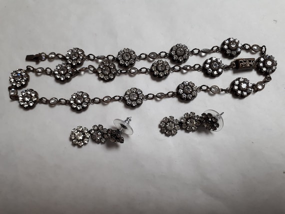 Vintage Kenny Ma San Francisco Elegant Bronze Tone Floral Crystal