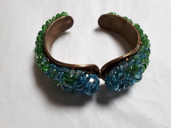 COPPOLA E TOPPO bracelet, green and aqua crystal,… - image 4