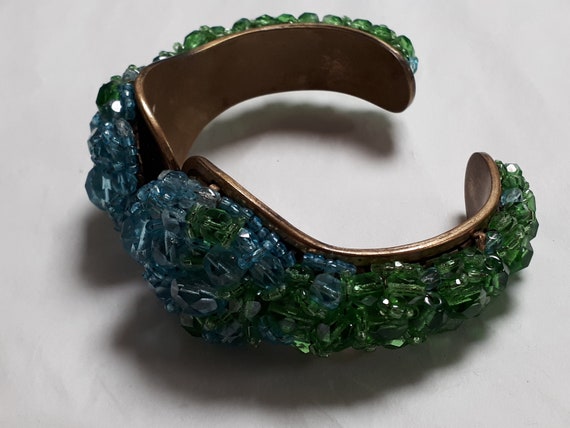 COPPOLA E TOPPO bracelet, green and aqua crystal,… - image 2