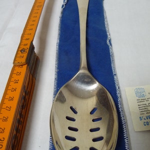 Spoon - SHEFFIELD HUGE serving spoon, silverplated, 33 cm long. Original, never used.