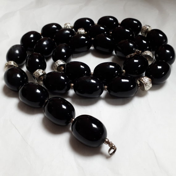 Black Diamond Beads Necklace In Uncut Shape Online From Supplier
