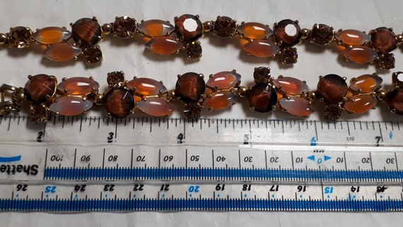 ELSA SCHIAPARELLI necklace & bracelet, peach givr… - image 5