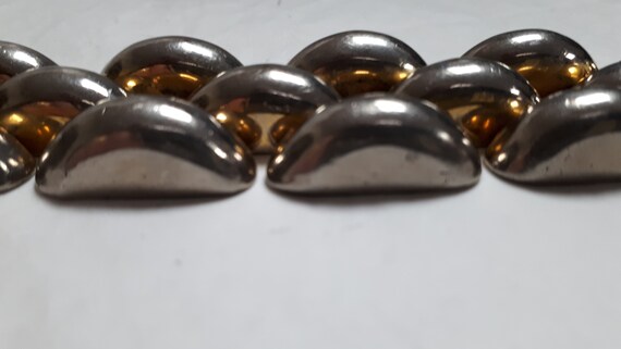 Bracelet Anneaux Métal Argenté Artisanat Français – Style Art Déco Ethnique, Longueur 15-16 Cm