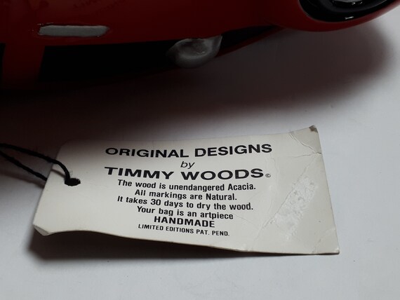 Timmy Woods BEETLE Vintage Bag, RARE, Beetle Auto, Red Black