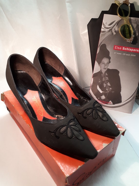 Elsa Schiaparelli stiletto shoes, authentic fifti… - image 3