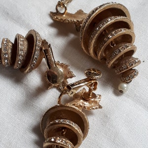 Vintage VENDOME necklace and earrings, goldtone, rare and gorgeous