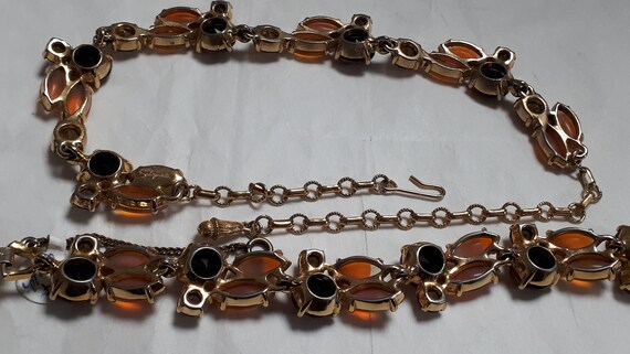 ELSA SCHIAPARELLI necklace & bracelet, peach givr… - image 9