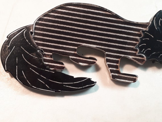 Jean Marie Poinot, FOX BROOCH, black & white, sig… - image 6