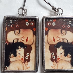 Madonna earrings, sterling silver, vintage, hoops, old stock unworn