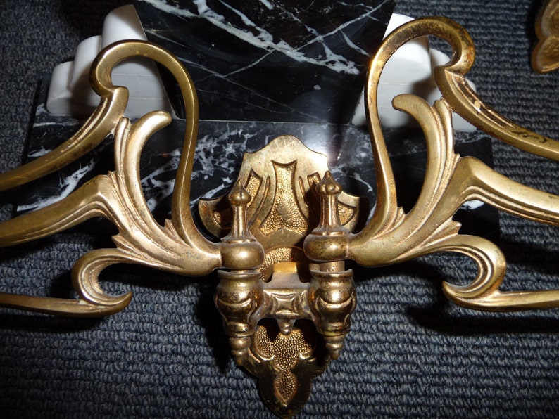 CANDLE Sconces for a Piano Solid Brass Art Nouveau Etsy