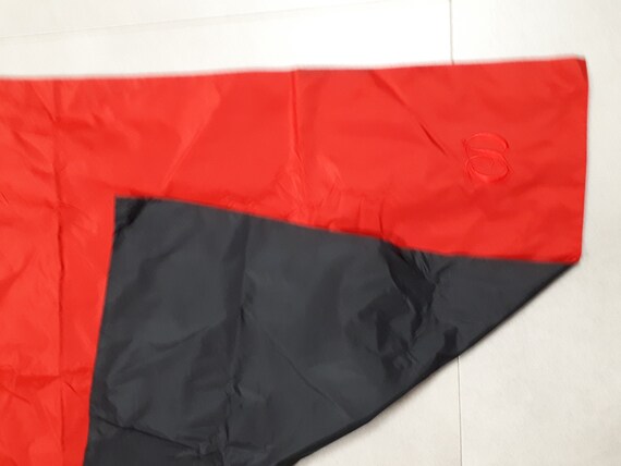 CHRISTIAN DIOR long silk shawl, red & black, diva - image 6