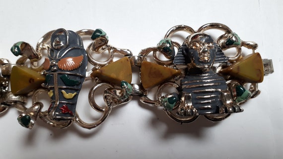 HOBÉ Egyptian Revival bracelet, unsigned, Neferti… - image 2