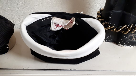 ELSA SCHIAPARELLI vintage hat, fifties, rare, bla… - image 5