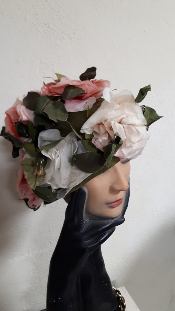 ELSA SCHIAPARELLI vintage hat, haute couture, fift