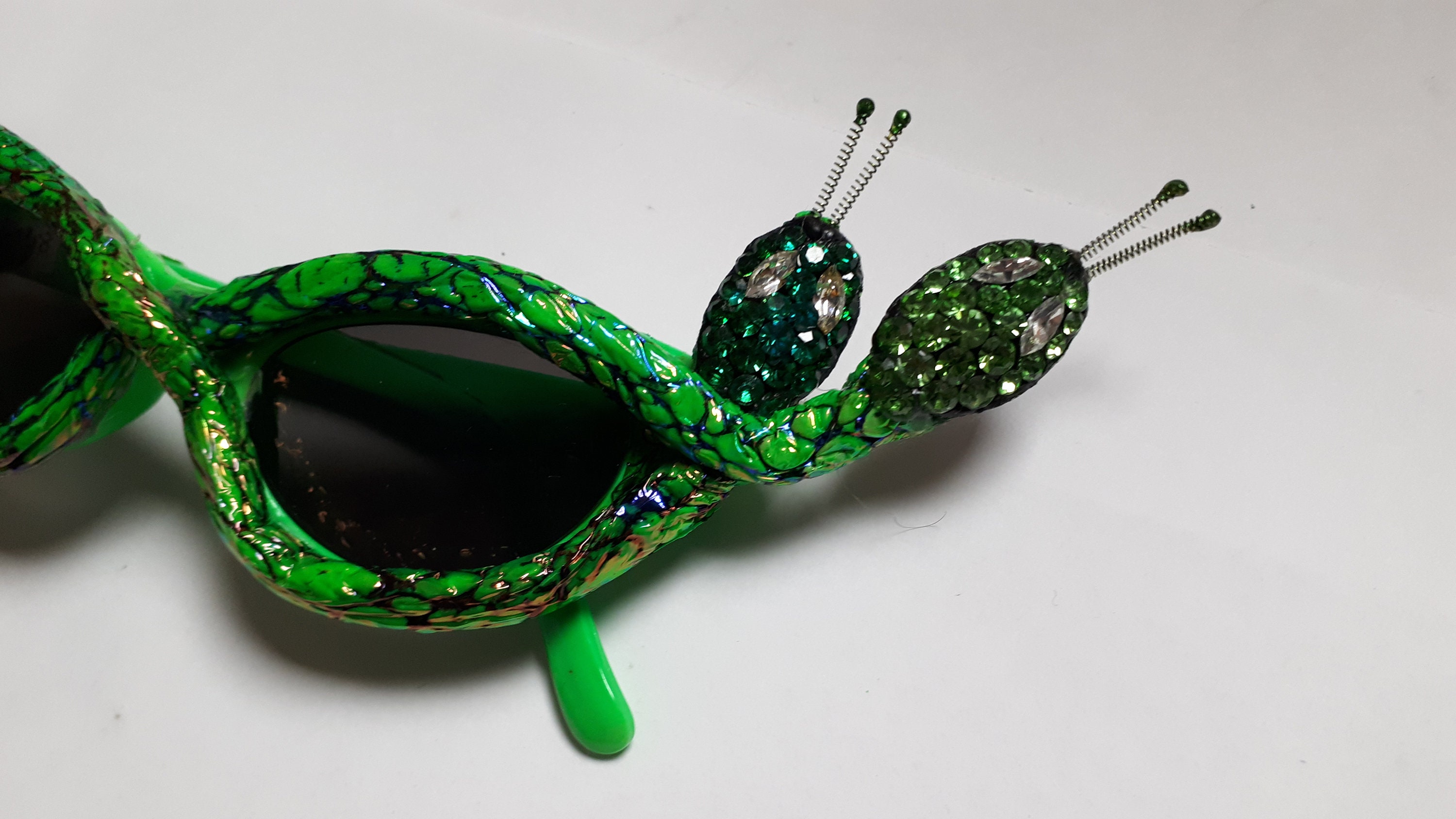 SNAKE Sunglasses Bright Green Hissy Poison Hand Made in - Etsy Australia